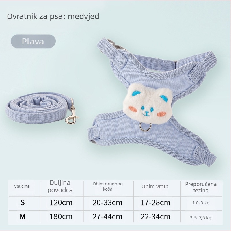 Mačji hám s podesivim vodilom — poliester, Mengcheng, šifra 83511, podrijetlo Zhejiang