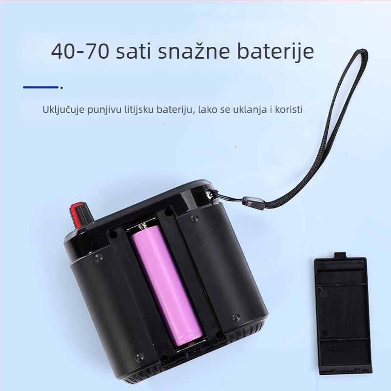 Prijenosna punjiva pumpa za kisik za akvarij, tiho djelovanje, USB prijenosna, ABS konstrukcija, 244 g