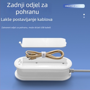 Putna utičnica s USB punjenjem, noćnim svjetlom i spremnikom za navijanje kabla; napajanje 110-250V, snaga do 2500W, bakreni vodiči, kućište PP, CCC potvrda