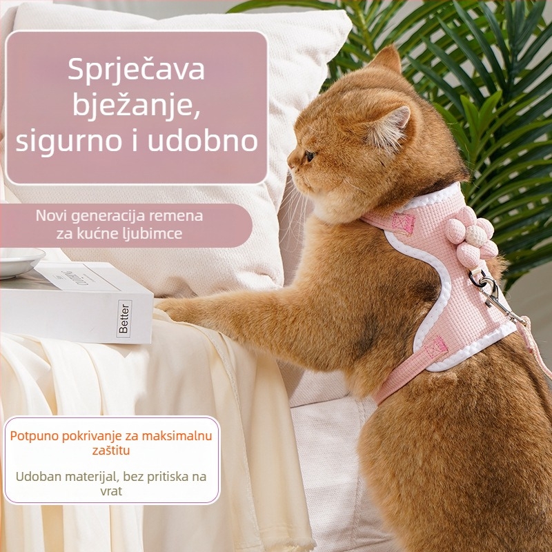 Mačji harnes-vest: prozračni najlon, brend Brother Dao