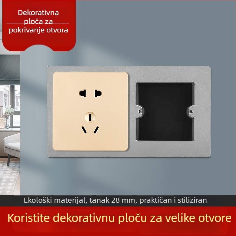 Meigelin Utičnice Pribor — Dekorativni brtvilo za 86-tip donje kutije utičnice na zid, za skrivanje spojeva