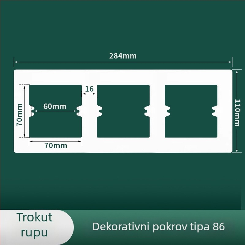 Meigelin Utičnice Pribor — Dekorativni brtvilo za 86-tip donje kutije utičnice na zid, za skrivanje spojeva