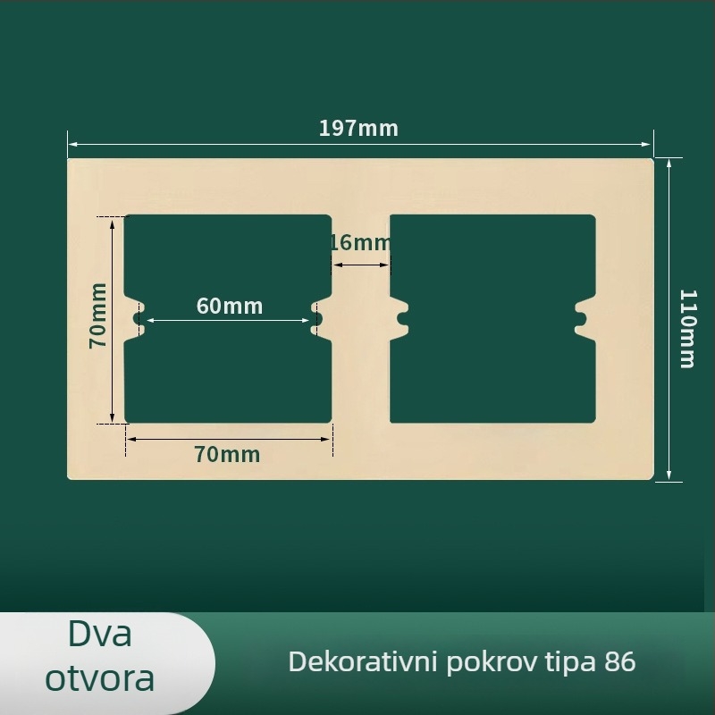 Meigelin Utičnice Pribor — Dekorativni brtvilo za 86-tip donje kutije utičnice na zid, za skrivanje spojeva