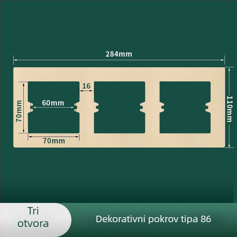 Meigelin Utičnice Pribor — Dekorativni brtvilo za 86-tip donje kutije utičnice na zid, za skrivanje spojeva