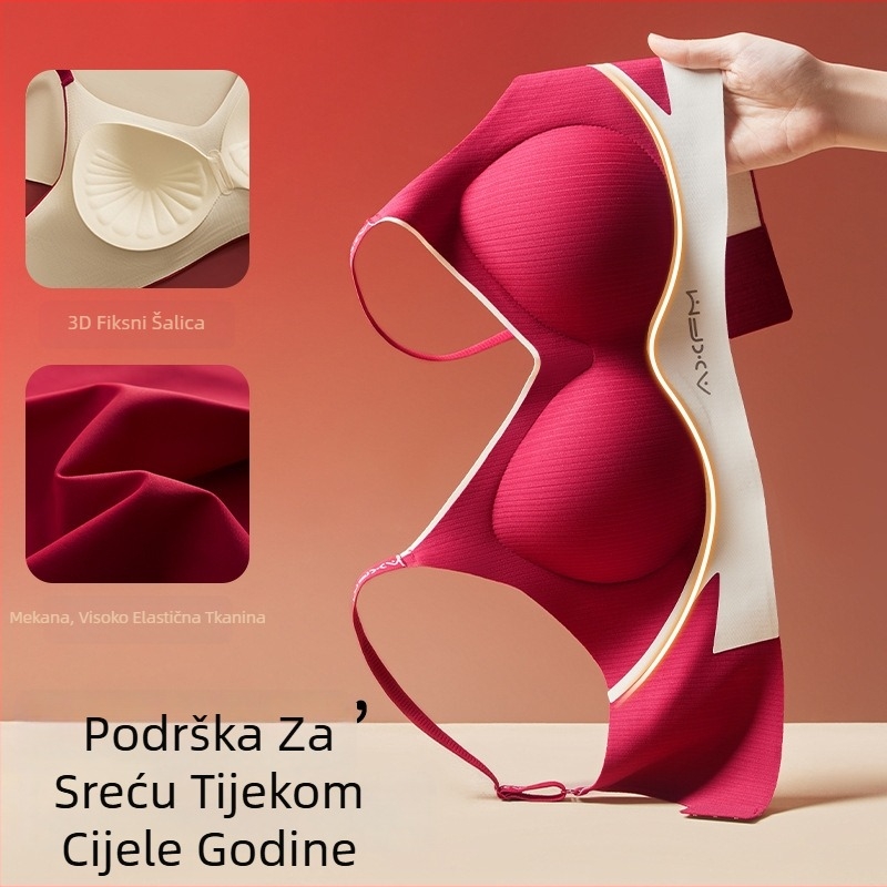 Bezšivni set grudnjaka, nježna podrška push-up, 3/4 čašica, Ice Silk tkanina, bez žice