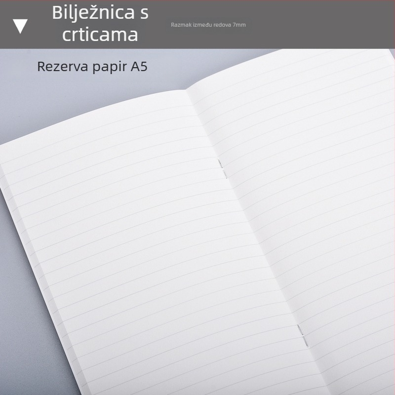 Bilježnica s vijčanom vezom, korica od kraft papira, unutarnji listovi Dowling/kraft, papir 100 gsm, 100–200 stranica