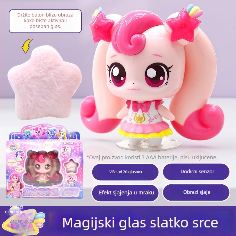 Interaktivna govorljiva lutka sa osvjetljenjem i zvukom za uzrast 7–14 godina • Materijal: plast/guma • Razvoj: emocije, vizualna percepcija, koordinacija ruka i oka