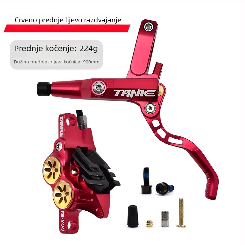 Tank TB800 Hidraulični četveropiston klip kaliper za planinske i cestovne bicikle, CNC-integriran, aluminijski