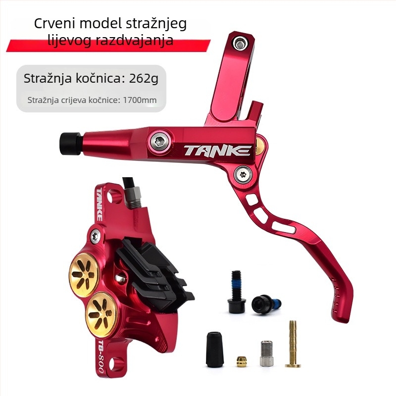 Tank TB800 Hidraulični četveropiston klip kaliper za planinske i cestovne bicikle, CNC-integriran, aluminijski