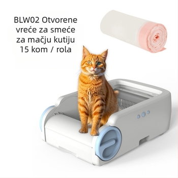 HDPE vreće za otpad iz mačje kutije, kontinuirani rola, s velikim zatvaračem za zatvaranje i automatskim zatvaranjem