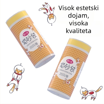 Vrećice za mačji stelj, kontinuirani rola tip, zgusnjen LDPE/HDPE