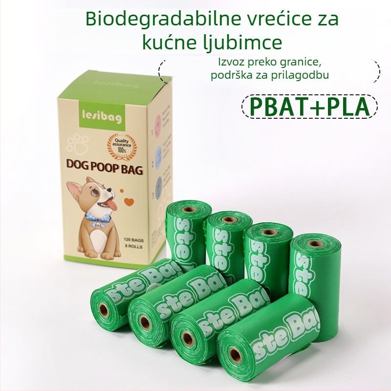 Biodegradibilne vrećice za otpad ljubimaca, velike, debelih, aromatizirane, jednokratne, prilagodljive, prijenosne – LESI marka, 100% virgin plastika, gravirani tisak, podrijetlo Xiamen Fujian, šifra Xgd001