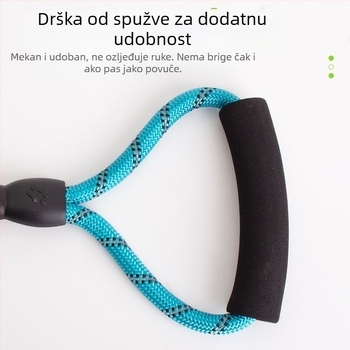 Povez za pse od pojačanog najlona, otporan na grizanje i reflektirajući, univerzalan za srednje i velike pasmine