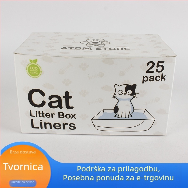Torbe za mačju stelju na kontinuiranoj roli, potpuno biološki razgradiv materijal, zgušnjen