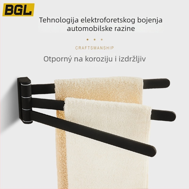 Okretno držač za ručnike, 3 sloja, bakar, anodna oksidacija, nosivost 40 kg
