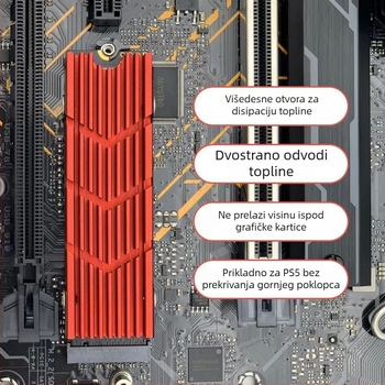 Hlađenje za M.2 SSD, aluminij, 60 g, za M.2 diskove