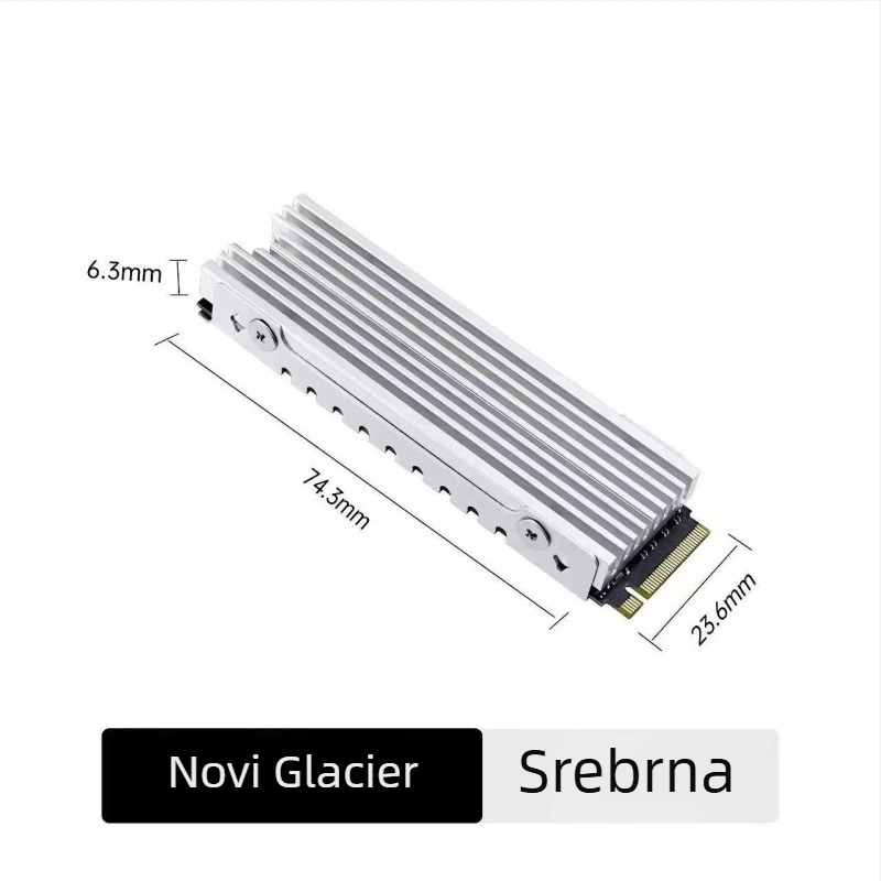 Hlađenje za M.2 SSD, aluminij, 60 g, za M.2 diskove