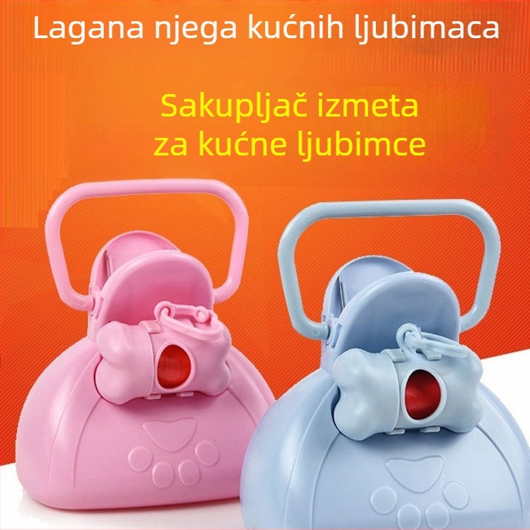Plastična lopatica za pseće izmet sa vrećicom – čišćenje za vrijeme šetnje
