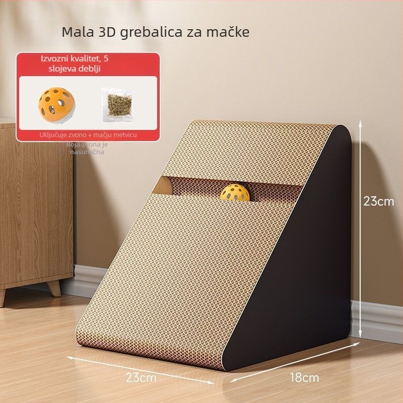 Miffy Daska za grebanje mačaka - vertikalno zidno gnijezdo, igračka za kućne ljubimce, otporna na trošenje i ne ostavlja dlake, crtani stil, materijal: ABS ploča + valoviti papir, 1 kutija