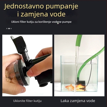 Filter za akvarij tri u jedan s cirkulacijskom pumpom, ugrađena funkcija bez promjene vode, iznimno tiha oksigenacija, potopna pumpa
