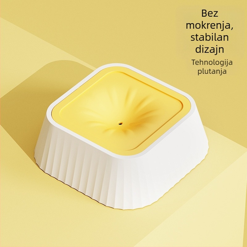 Plutajuća zdjela za vodu za pse i mačke, viseći dizajn, protiv prevrtanja, PP/HDPE materijal