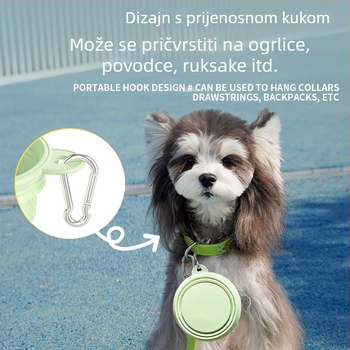 Sklopiva posuda za kućne ljubimce za vanjsku upotrebu, prijenosna posuda za pse od TPE, silikon posuda za vodu i hranu mačaka