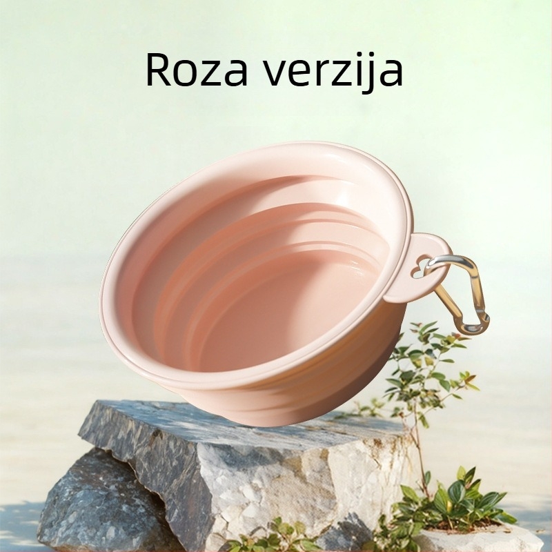 Sklopiva posuda za kućne ljubimce za vanjsku upotrebu, prijenosna posuda za pse od TPE, silikon posuda za vodu i hranu mačaka
