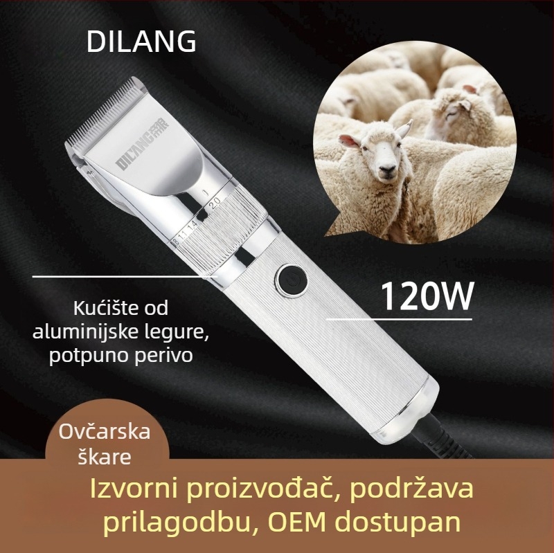 Električni kliper za pse — snažan motor, vodootporan, oštrice od nehrđajućeg čelika