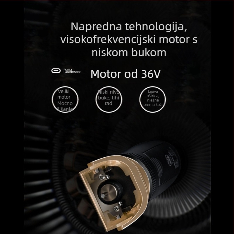 Električni klipper za pse – visokih performansi, 36V, kabelski