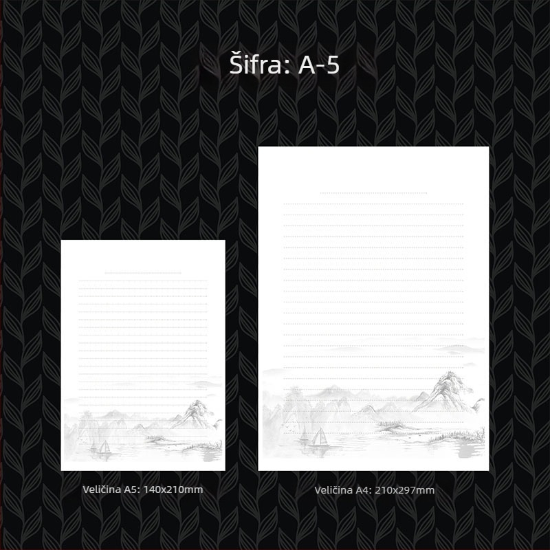 Papir za pisma s pozlaćenjem, debeli, zapadni stil uredskog papira, offset papir Grade A 100 g, logo otisnuto