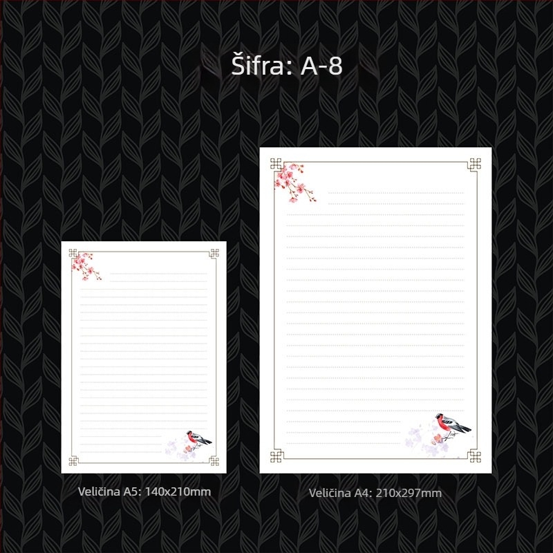 Papir za pisma s pozlaćenjem, debeli, zapadni stil uredskog papira, offset papir Grade A 100 g, logo otisnuto