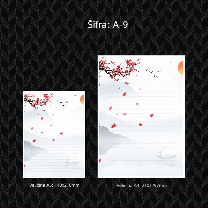 Papir za pisma s pozlaćenjem, debeli, zapadni stil uredskog papira, offset papir Grade A 100 g, logo otisnuto