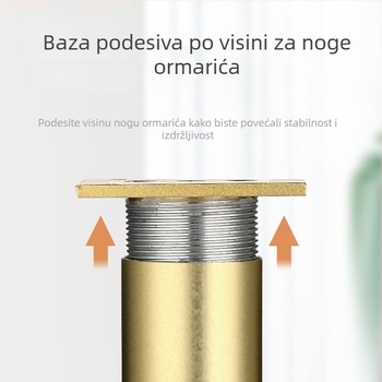 Noge za namještaj od aluminijskog legura – podesive, otporne na hrđu za TV ormarić, kauč, stol za kavu i ormariće