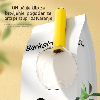 Plastična žlica za hranu kućnih ljubimaca za mačke i pse s klipom, mjerna žlica - Brand Pidge, 240 komada u kutiji