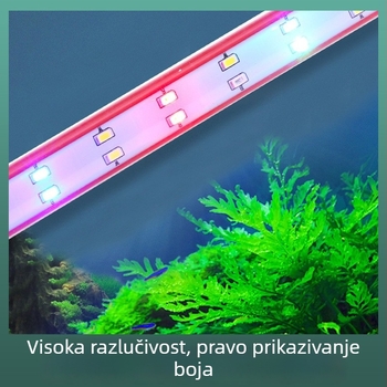 LED svjetlo za akvarij s vodootpornim spektrom, promjena boje, pojačanje svjetla, 3–40W, 200 g, staklo/PC