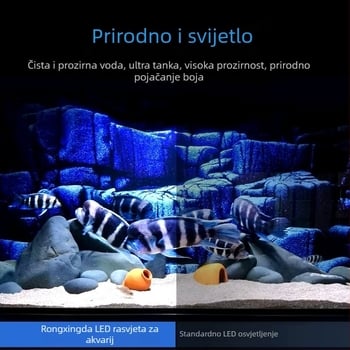 LED osvjetljenje za akvarij: vodootporno, sedmoboja promjena boja, pametna kontrola, ušteda energije, UV sterilizacija (snaga 5–20W)