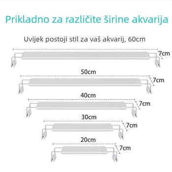 LED osvjetljenje za akvarij: vodootporno, sedmoboja promjena boja, pametna kontrola, ušteda energije, UV sterilizacija (snaga 5–20W)