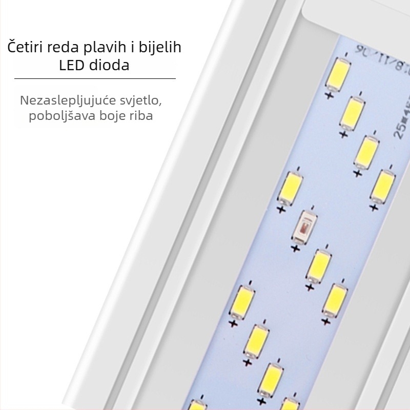 LED osvjetljenje za akvarij: vodootporno, sedmoboja promjena boja, pametna kontrola, ušteda energije, UV sterilizacija (snaga 5–20W)