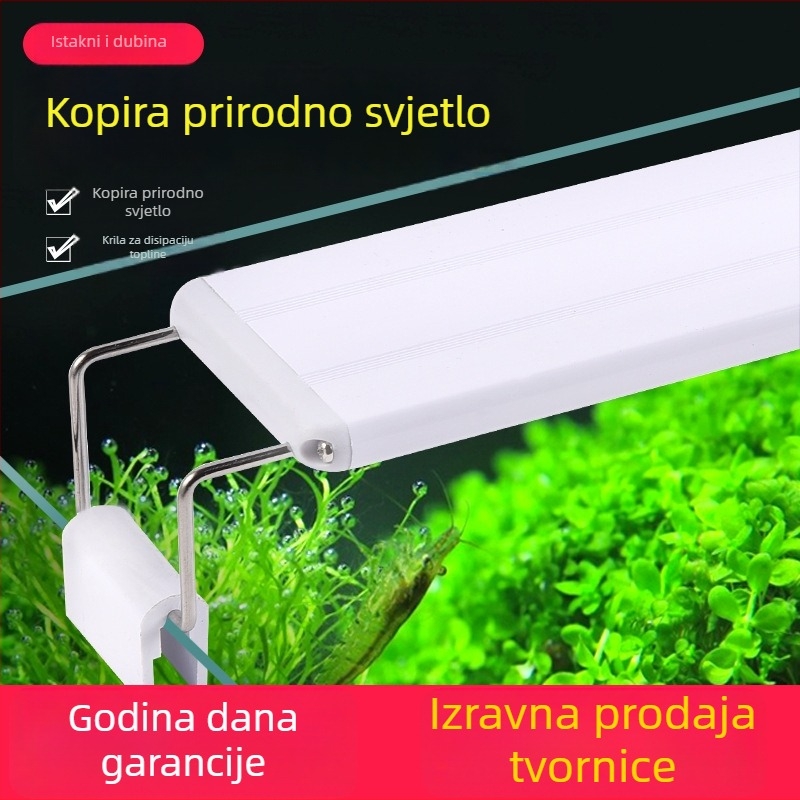 LED osvjetljenje za akvarij: vodootporno, sedmoboja promjena boja, pametna kontrola, ušteda energije, UV sterilizacija (snaga 5–20W)