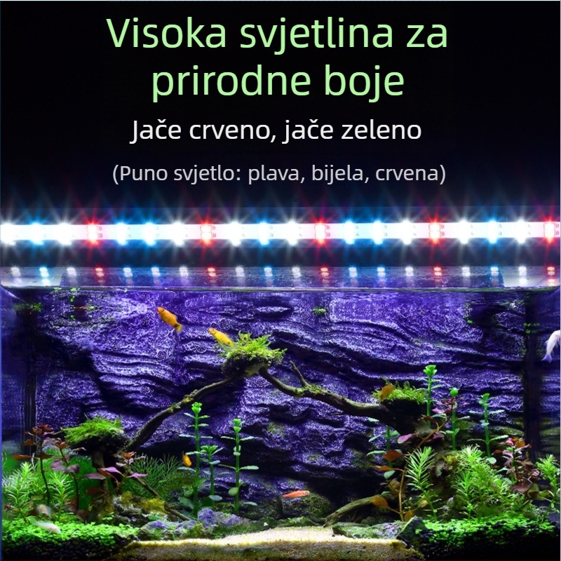 LED podvodno svjetlo za akvarij – vodootporno, trobojna visoka svjetlost, 4W, PVC kućište, model T4-20LED
