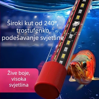 Lampa za akvarij za vodene biljke — vodootporna, s automatskom promjenom boje i pojačavanjem svjetline