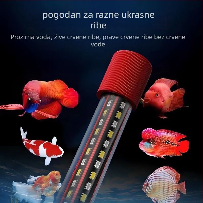 Lampa za akvarij za vodene biljke — vodootporna, s automatskom promjenom boje i pojačavanjem svjetline
