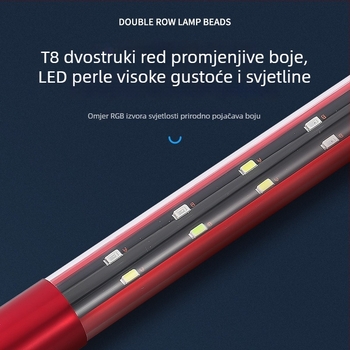 LED vodootporno podvodno svjetlo za akvarij s punim spektrom, T8, promjena boje, visoka svjetlina