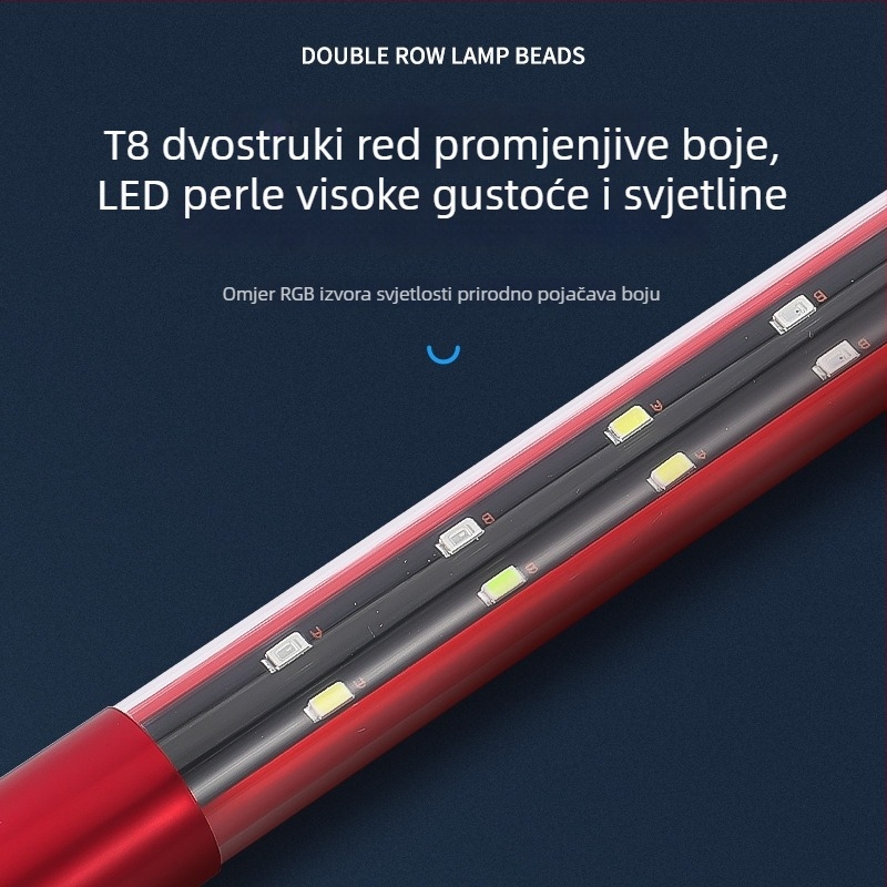 LED vodootporno podvodno svjetlo za akvarij s punim spektrom, T8, promjena boje, visoka svjetlina