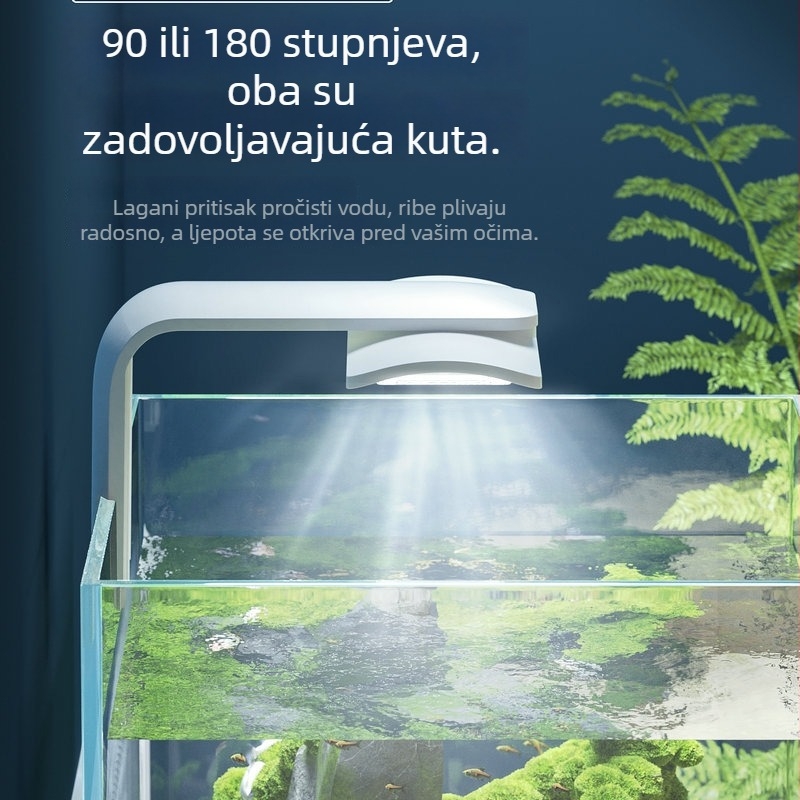 LED klips svjetiljka za akvarij za aquascaping, plastično kućište, rotirajući klip