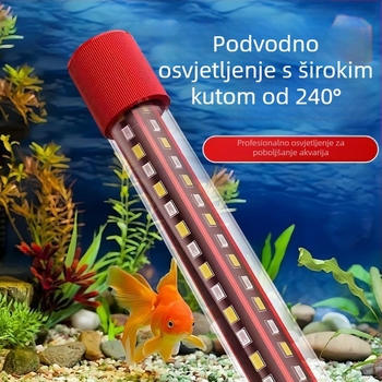 Podvodno svjetlo za akvarij, vodootporno, energetski učinkovito, RGB trobojno, 8 LED dioda
