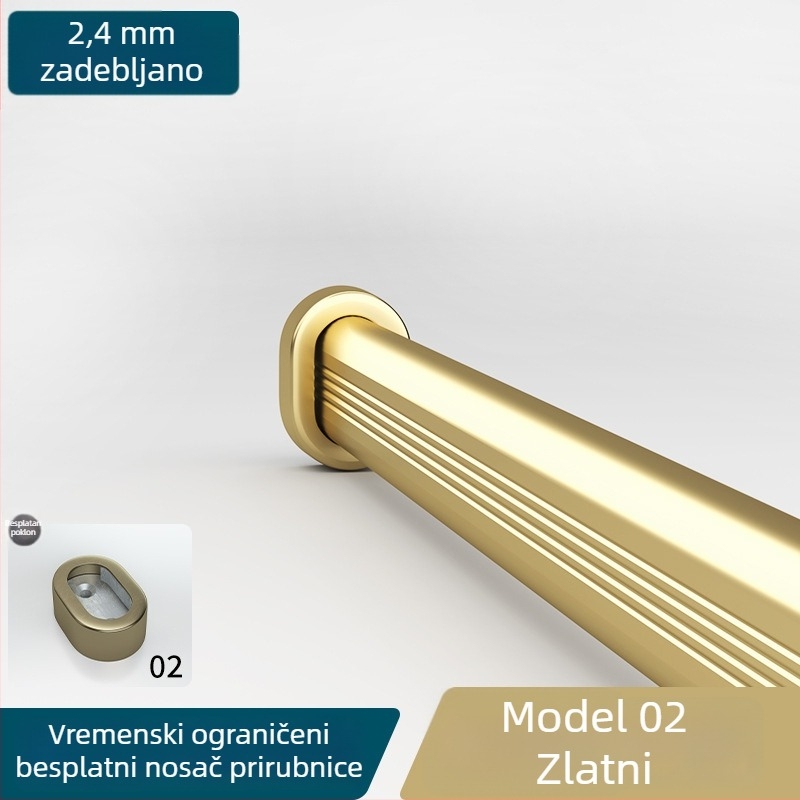 Vješalna šipka za garderobu (aluminijska legura, model YG0206, moderni minimalistički stil, primjena: garderoba, marka: Aotemei)