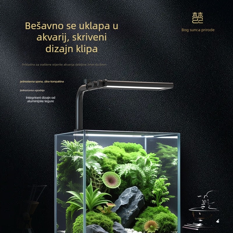 Fn008S Akvarijska rasvjeta za biljke – puni spektar, 10W, aluminijska legura, s tajmerom