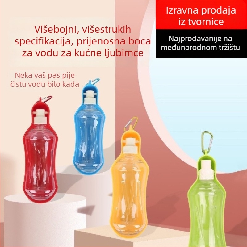 Dog Overlord Prenosna Miska za Vodu za Pse – Plastika, Čaša za Pijenje, Vanjska Upotreba