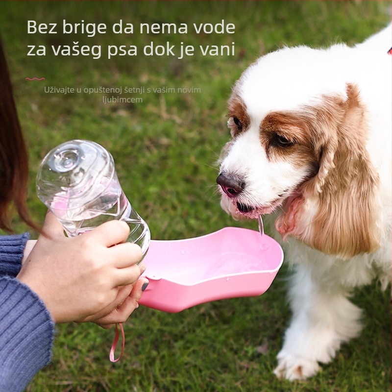 Dog Overlord Prenosna Miska za Vodu za Pse – Plastika, Čaša za Pijenje, Vanjska Upotreba